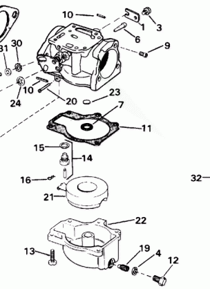 CARBURETOR - ALL 40 MODELS LATE PRODUCTIONN