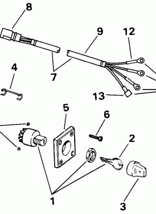 IGNITION SWITCH & CABLE - 40TE 40TTL