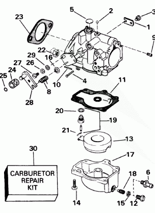 CARBURETOR - ALL 45 MODELS EARLY PRODUCTION