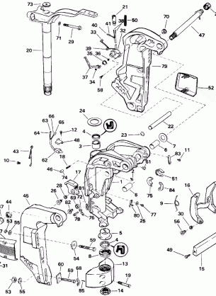 STERN BRACKET - POWER TRIM / TILT