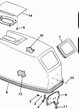 ENGINE COVER - EVINRUDE ROPE START ONLY