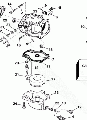 CARBURETOR - ALL 55 MODELS LATE PRODUCTION