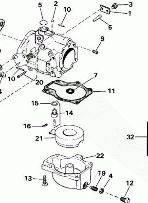 CARBURETOR - ALL 50 MODELS EARLY PRODUCTION