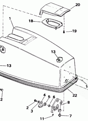 ENGINE COVER - JOHNSON ELECTRIC START MODELS