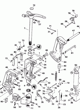 STERN BRACKET - MANUAL TILT MODELS