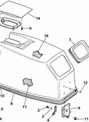 ENGINE COVER - EVINRUDE ROPE START ONLY