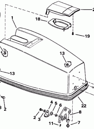 ENGINE COVER - JOHNSON ELECTRIC START MODELS