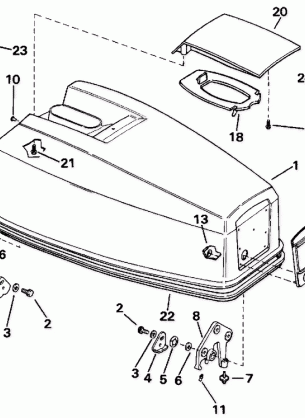 ENGINE COVER - EVINRUDE ELECTRIC START MODELS