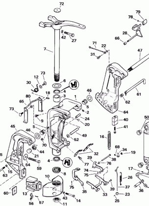 STERN BRACKET - MANUAL TILT MODELS