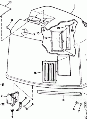 ENGINE COVER - JOHNSON-175STL / VE175SL ONLY