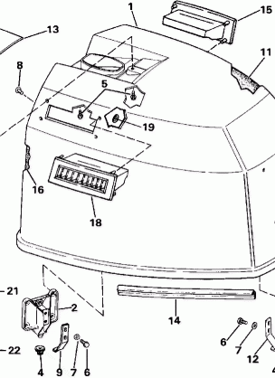 ENGINE COVER - JOHNSON-150 / 175 ONLY