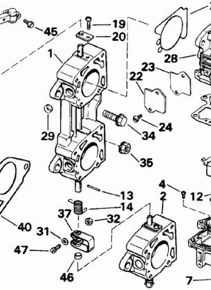 CARBURETOR AND LINKAGE - 200STL 225