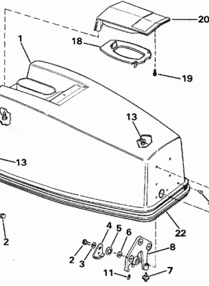 ENGINE COVER - JOHNSON ELECTRIC START MODELS