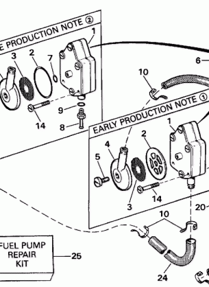 FUEL PUMP AND FILTER - ROPE START