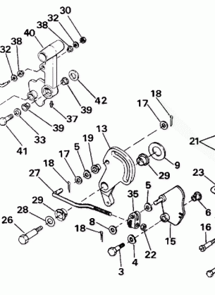 SHIFT & THROTTLE LINKAGE - 60TTL MODELS ONLY