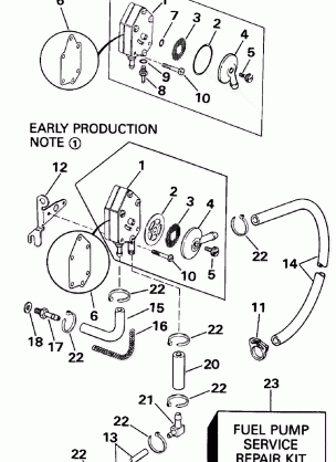 FUEL PUMP - ELECTRIC START MODELS