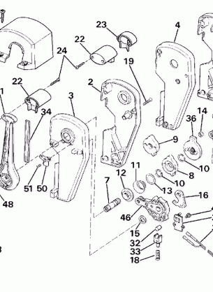 REMOTE CONTROL ASSEMBLY - BINNACLE MOUNT DUAL LEVER