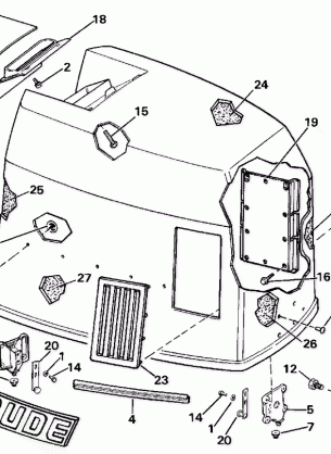 ENGINE COVER - EVINRUDE 300 MODELS