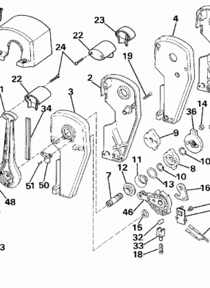 REMOTE CONTROL ASSEMBLY - BINNACLE MOUNT DUAL LEVER