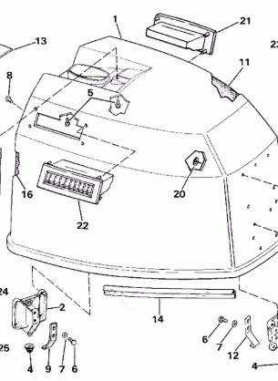 ENGINE COVER - JOHNSON-150 / 175 ONLY