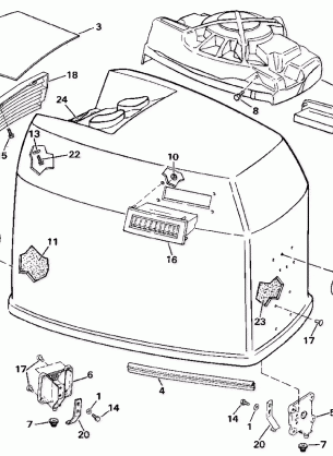 ENGINE COVER - EVINRUDE - 185