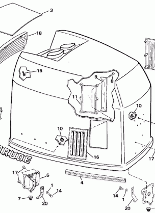 ENGINE COVER - EVINRUDE - 200STL