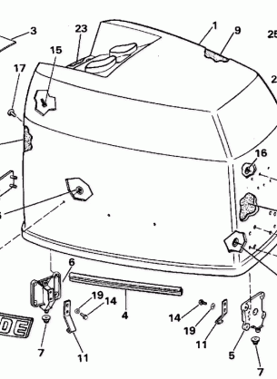 ENGINE COVER - EVINRUDE - 200TX 200CX 225