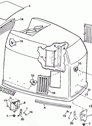 ENGINE COVER - EVINRUDE - 200STL