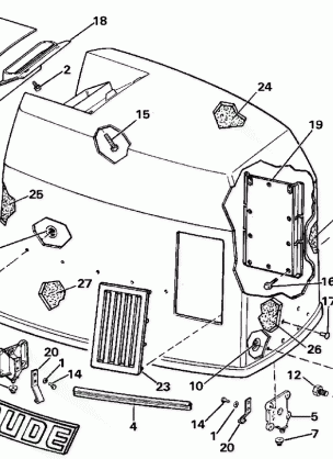 ENGINE COVER - EVINRUDE 300 MODELS