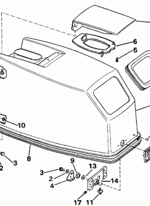 ENGINE COVER - EVINRUDE ROPE START ONLY