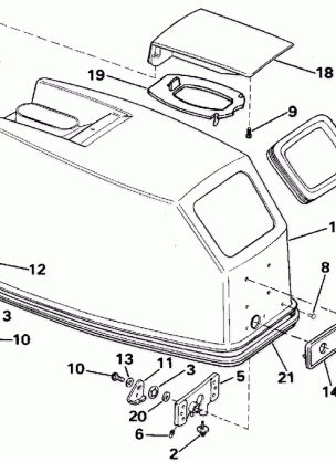 ENGINE COVER - JOHNSON ROPE START ONLY