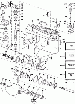 GEARCASE-ALL MODELS EXCEPT 40AR 40AE 40AT