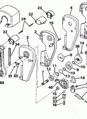 REMOTE CONTROL ASSEMBLY - BINNACLE MOUNT DUAL LEVER