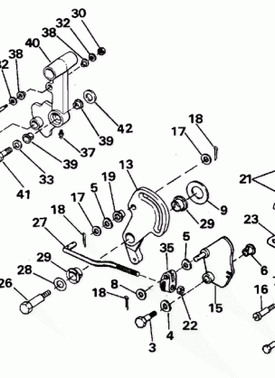 SHIFT & THROTTLE LINKAGE - 60 TTLC MODELS ONLY