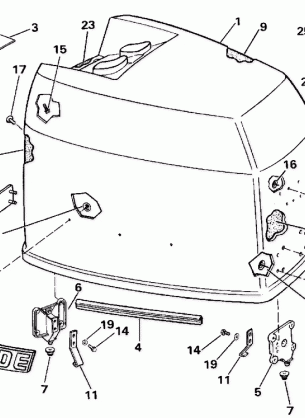 ENGINE COVER - EVINRUDE - 200TX / 225