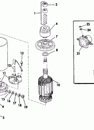 ELECTRIC STARTER & SOLENOID AMERICAN BOSCH NO / 255625-MO30SM