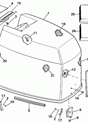 ENGINE COVER - JOHNSON 275 MODELS