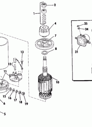 ELECTRIC STARTER & SOLENOID AMERICAN BOSCH NO / 255625-MO30SM