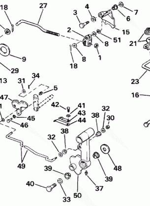 SHIFT & THROTTLE LINKAGE - TILLER ELECTRIC