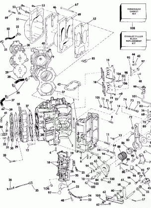 CYLINDER & CRANKCASE - 110TLCDF MODELS ONLY