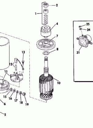 ELECTRIC STARTER & SOLENOID AMERICAN BOSCH NO / 255625-MO30SM