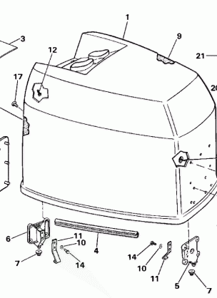 ENGINE COVER - JOHNSON - 200TX / 225