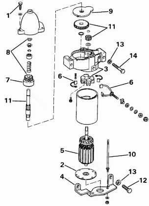 ELECTRIC STARTER BOSCH MODELS 47690-29-M030SM