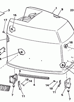 ENGINE COVER - EVINRUDE - 200TX / 225