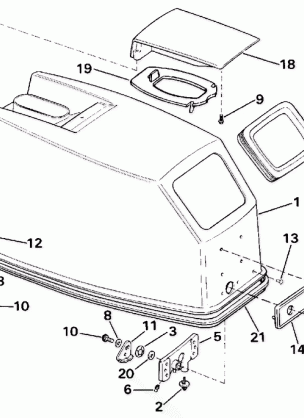 ENGINE COVER - JOHNSON ROPE START ONLY