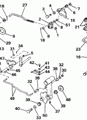 SHIFT & THROTTLE LINKAGE - TILLER ELECTRIC