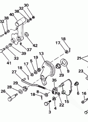 SHIFT & THROTTLE LINKAGE TILLER ELECTRIC ROPE MODELS