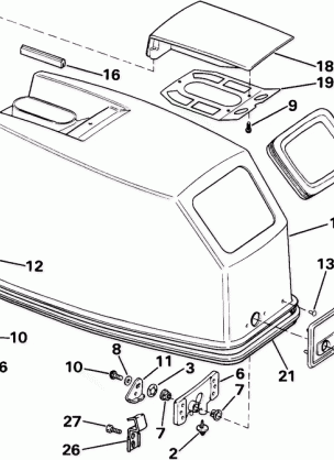 ENGINE COVER - JOHNSON ROPE START ONLY