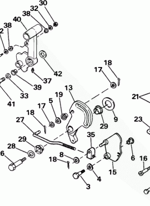 SHIFT & THROTTLE LINKAGE TILLER ELECTRIC ROPE MODELS