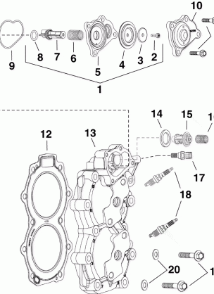 CYLINDER HEAD & THERMOSTAT